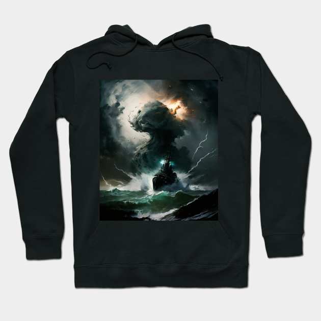 sky boat dark horror Hoodie by PicRidez